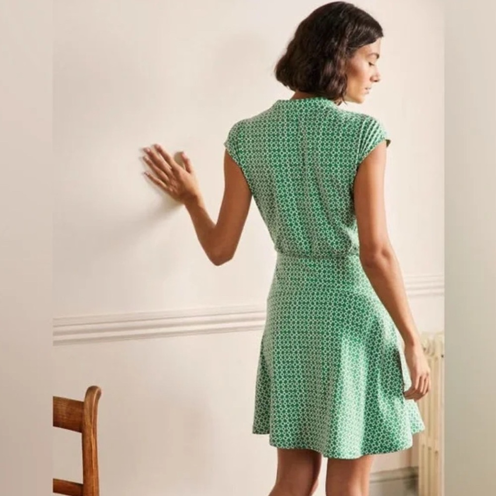 Boden Easy Jersey Green Shirt Dress - 8P - Picture 6 of 16
